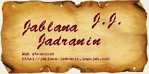 Jablana Jadranin vizit kartica